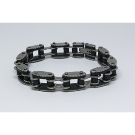 Pulseira Masculina Corrente de Bicicleta Preta