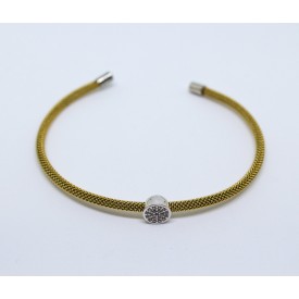 Bracelete tela dourado fosco