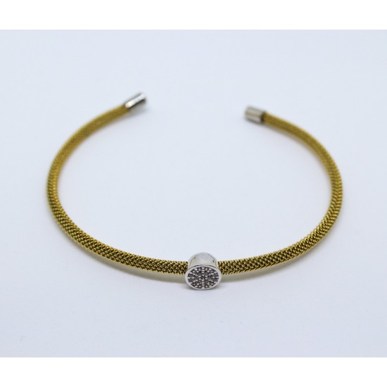 Bracelete tela dourado fosco